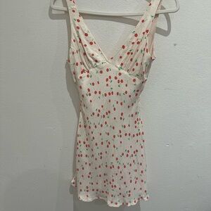 Zara Cream Cherry Print Chemise
